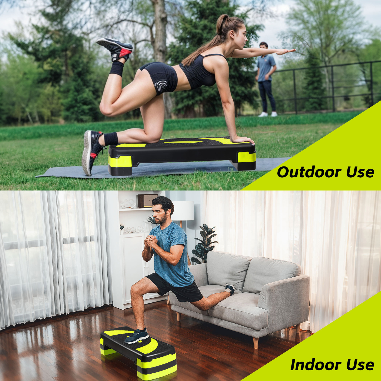 31" Adjustable Exercise Workout Aerobic Stepper Step Platform Trainer 3-Level