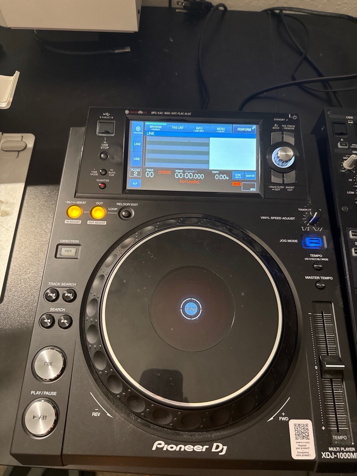 2x Pioneer DJ XDJ-1000MK2 Digital Media Players Rekordbox CDJ Pair