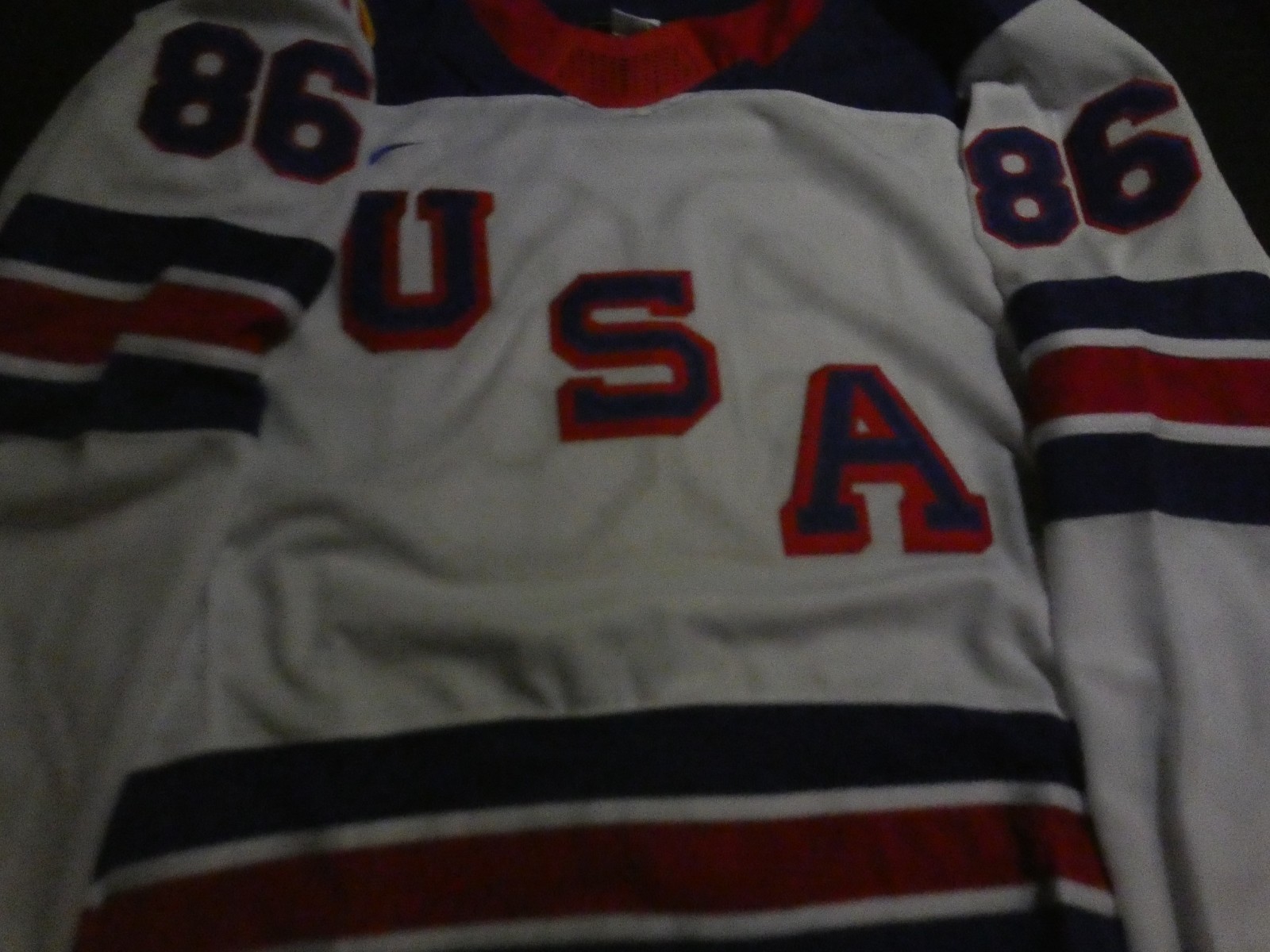 Team USA Jack Hughes White Jersey Size L