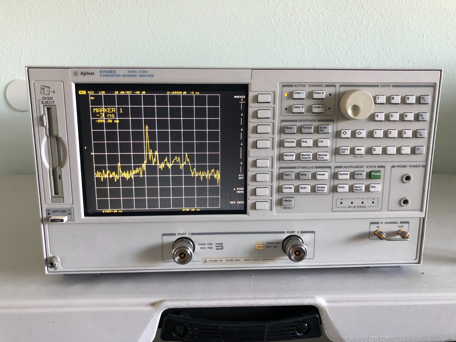 HP/Agilent 8753ES 30kHz-6GHz Network Analyzer S-Parameter Option:006/010
