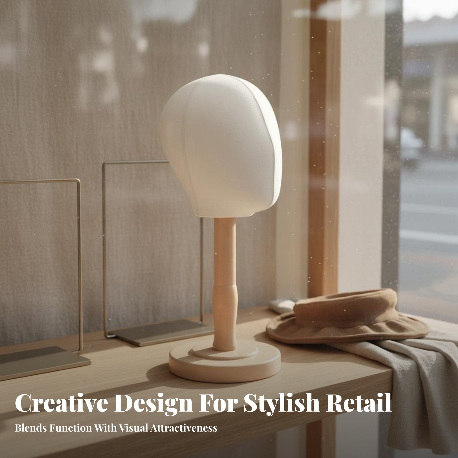 Hat Display Mannequin Easy Assembly Mannequin Head Hat Holder Stable Base