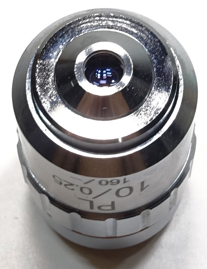 Fisher Scientific Microscope Objective Lens PL 10X/0.25 160/-