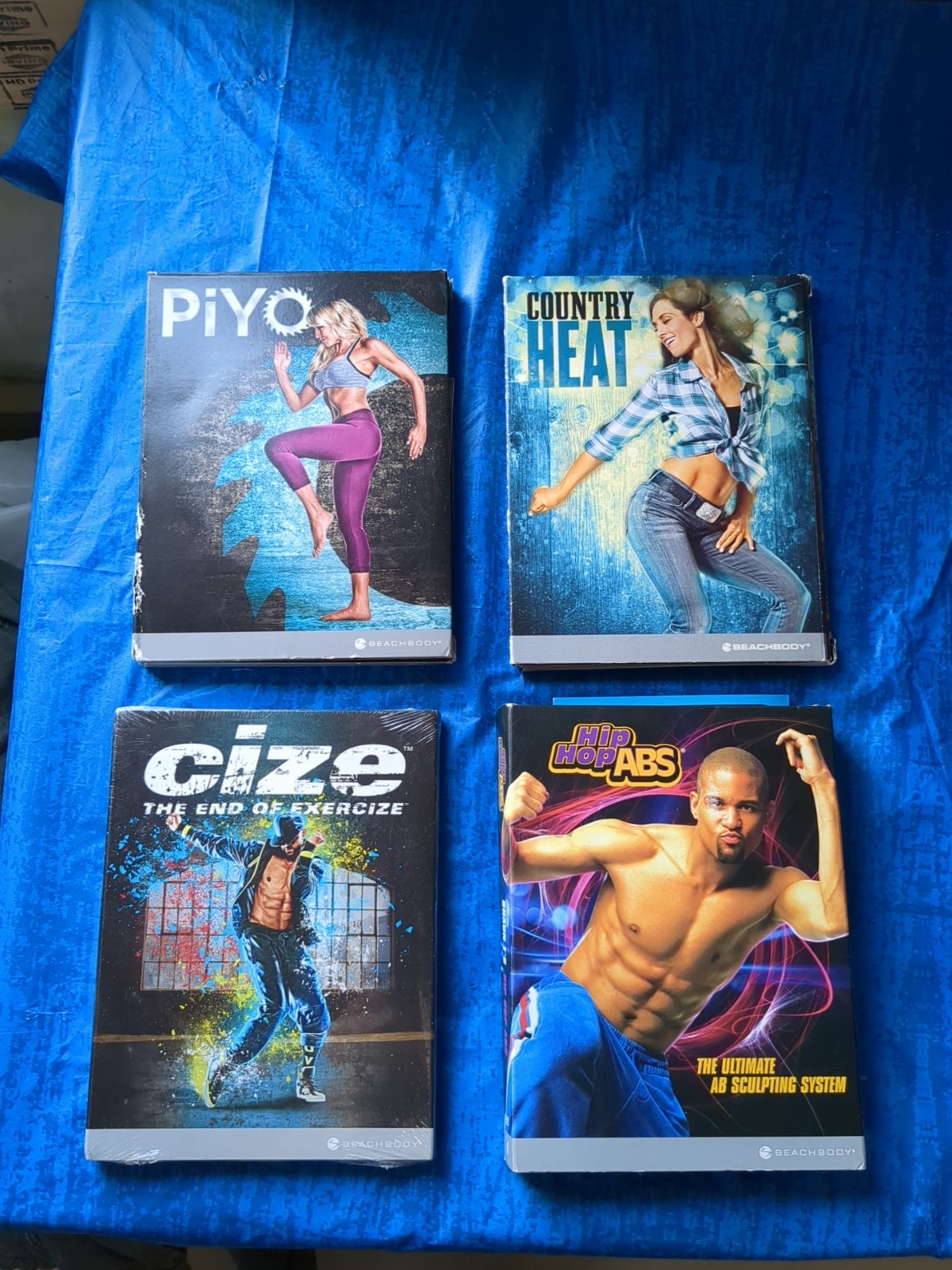 Lot of 4 Beachbody Workout DVD (Hips Hop Abs, Country Heat, CIZE, PIYO) Shaun T