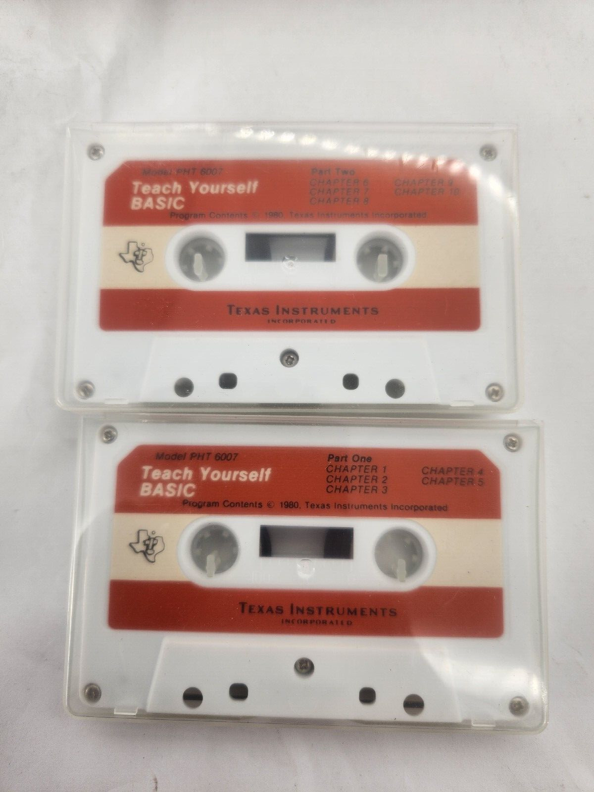 VINTAGE TEXAS INSTRUMENTS Cassette Software Teach Yourself basic PHT 6007