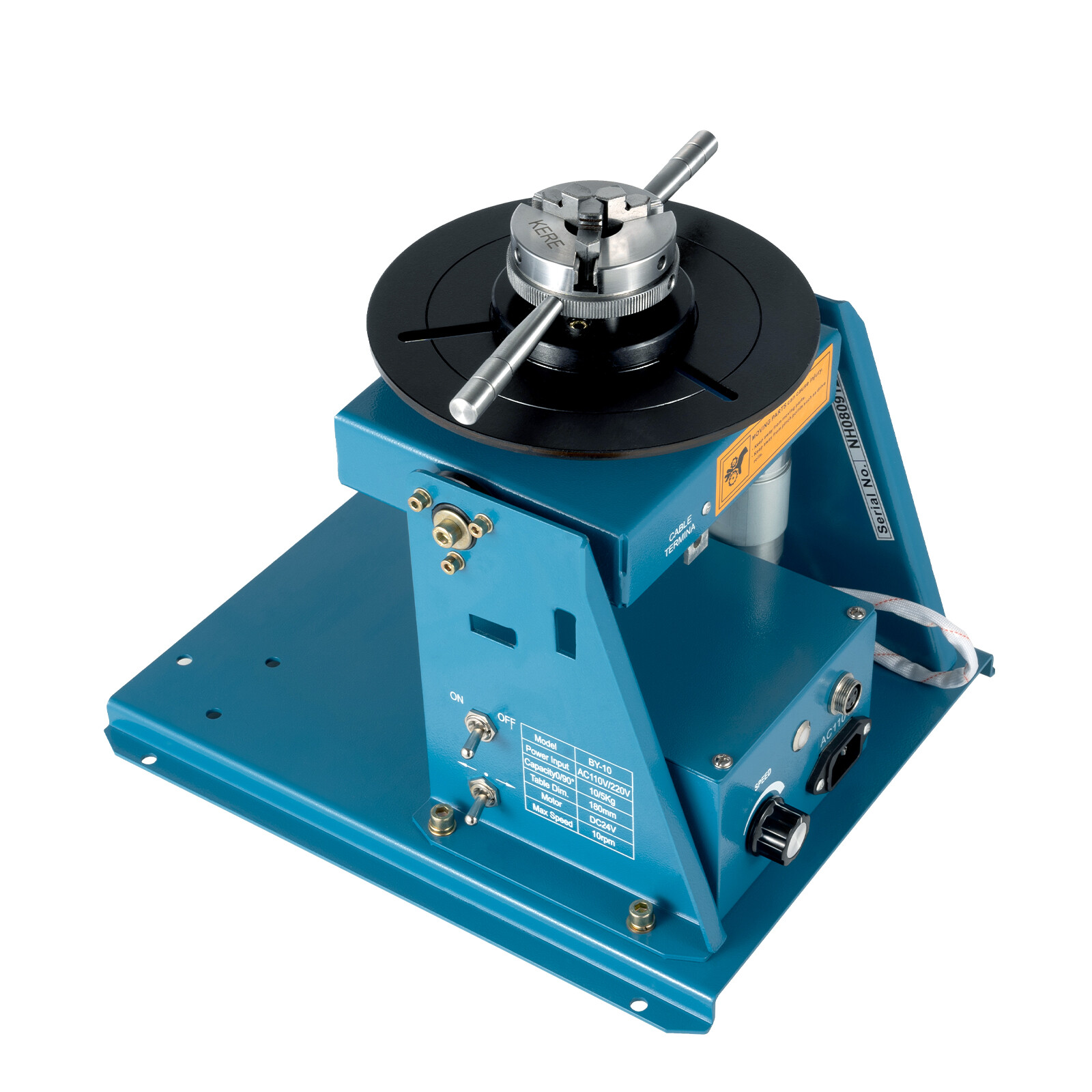 10KG Rotary Welding Positioner Turntable Timing 220mm Chuck Foot Switch 110V