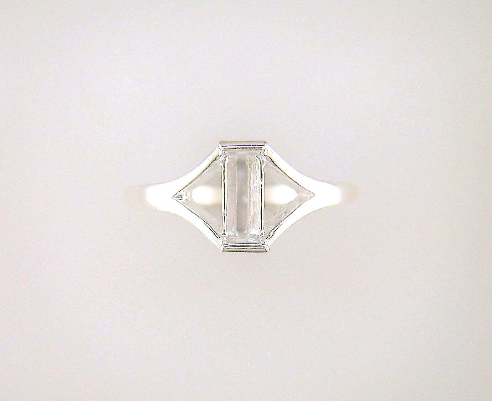 Tourmaline Solitaire Ring Setting Sterling Silver