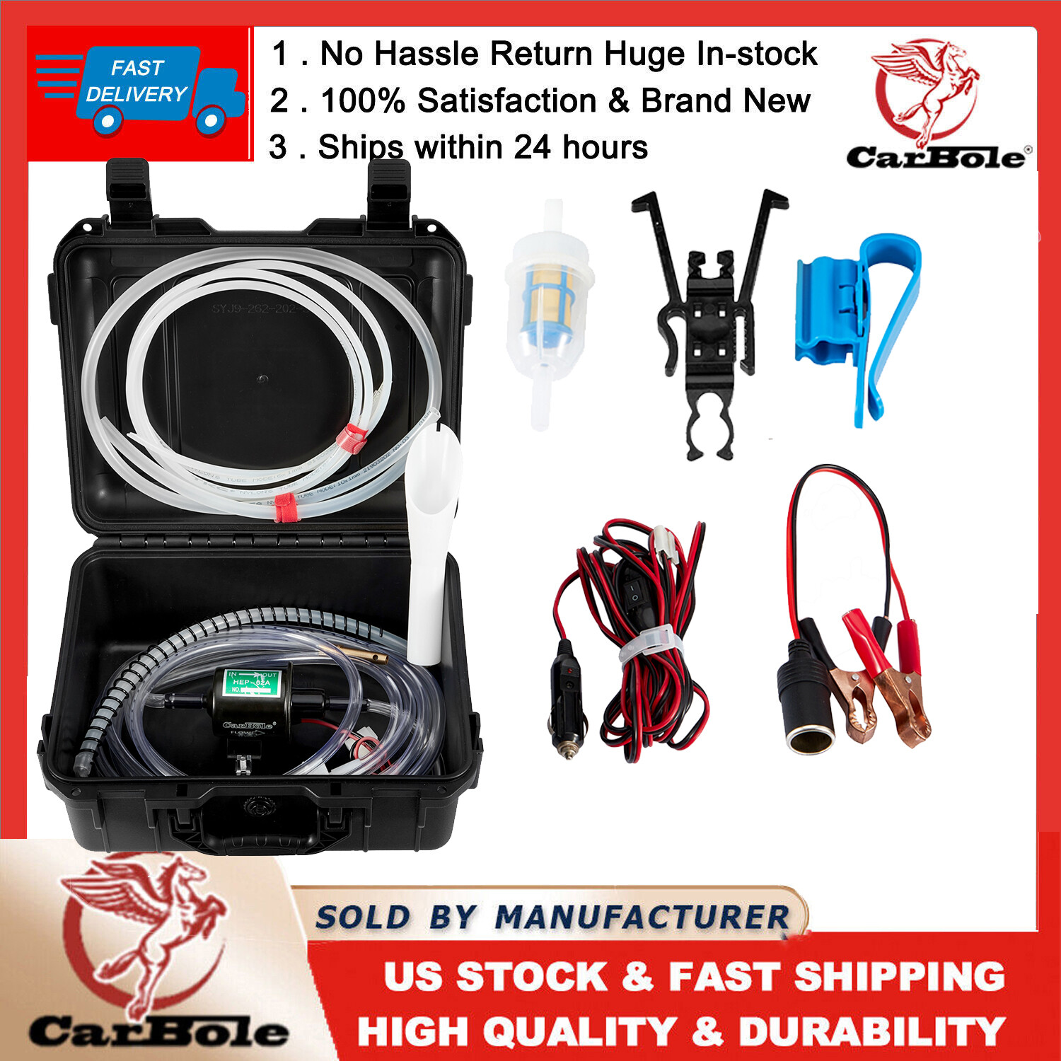 Gas Tapper STD 12V Fuel Transfer Pump Moves 30 Gallons of Gas Per Hour Boats New