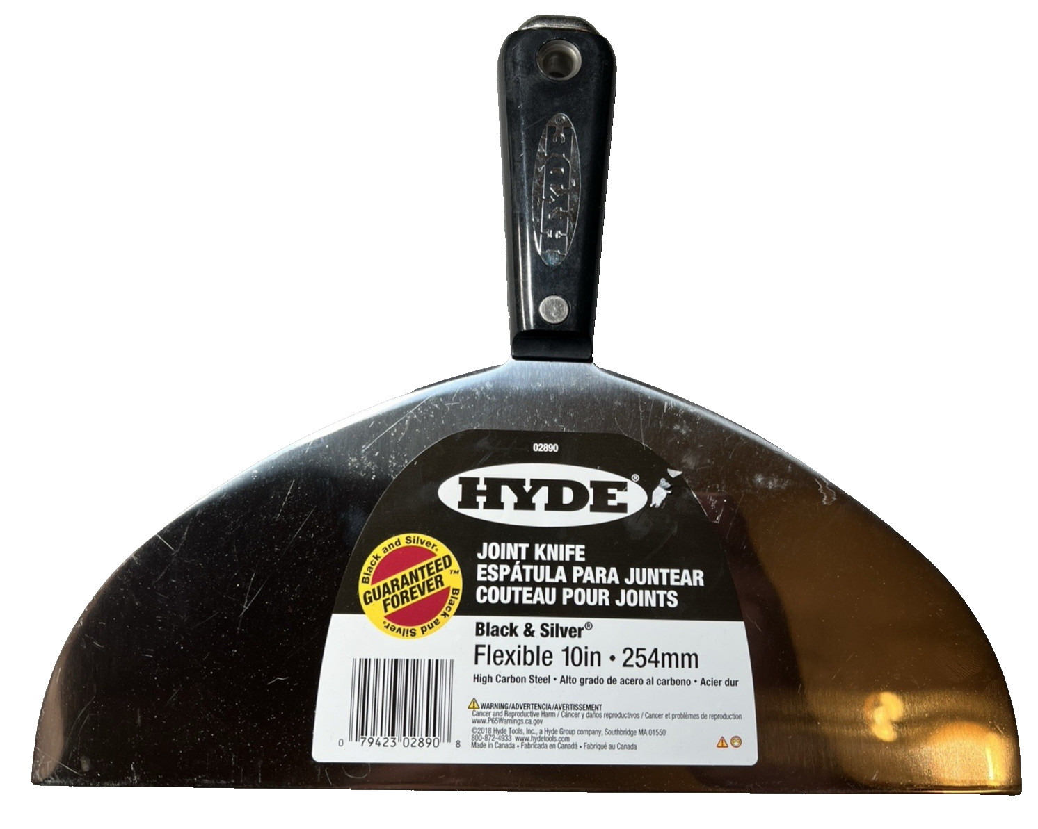 Hyde Tools 02890 Black & Silver® Flexible HH Joint Knife, 10” Wide NEW