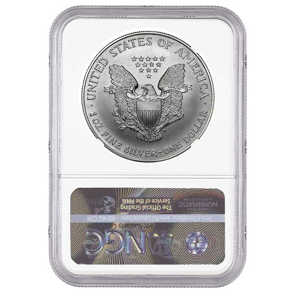 2000 $1 American Silver Eagle NGC MS69 Brown Label