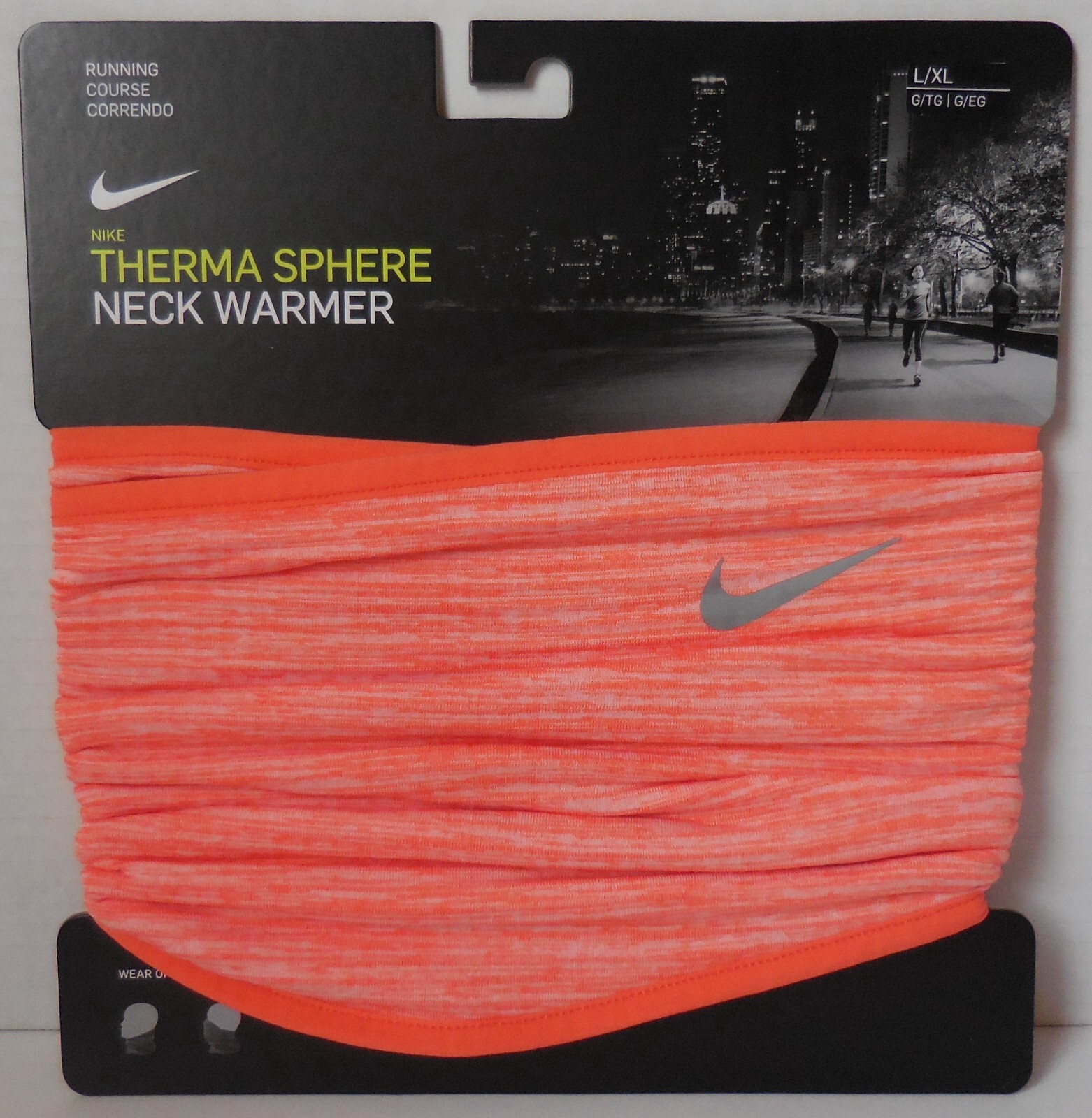 Nike Therma-Sphere Run Neck Warmer 3.0 Adult Unisex Total Orange/Silver L/XL
