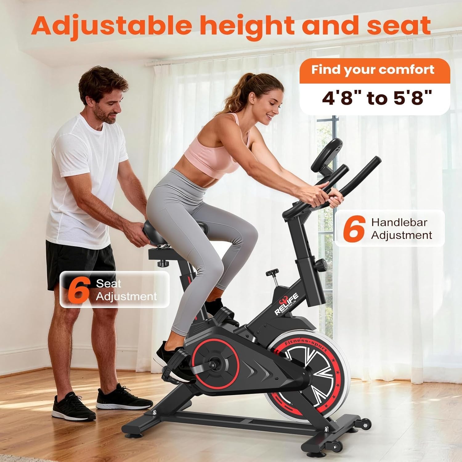 Sale! REBUILD YOUR LIFE Exercise Bike Stationary for Home Indoor,Cycling Bike
