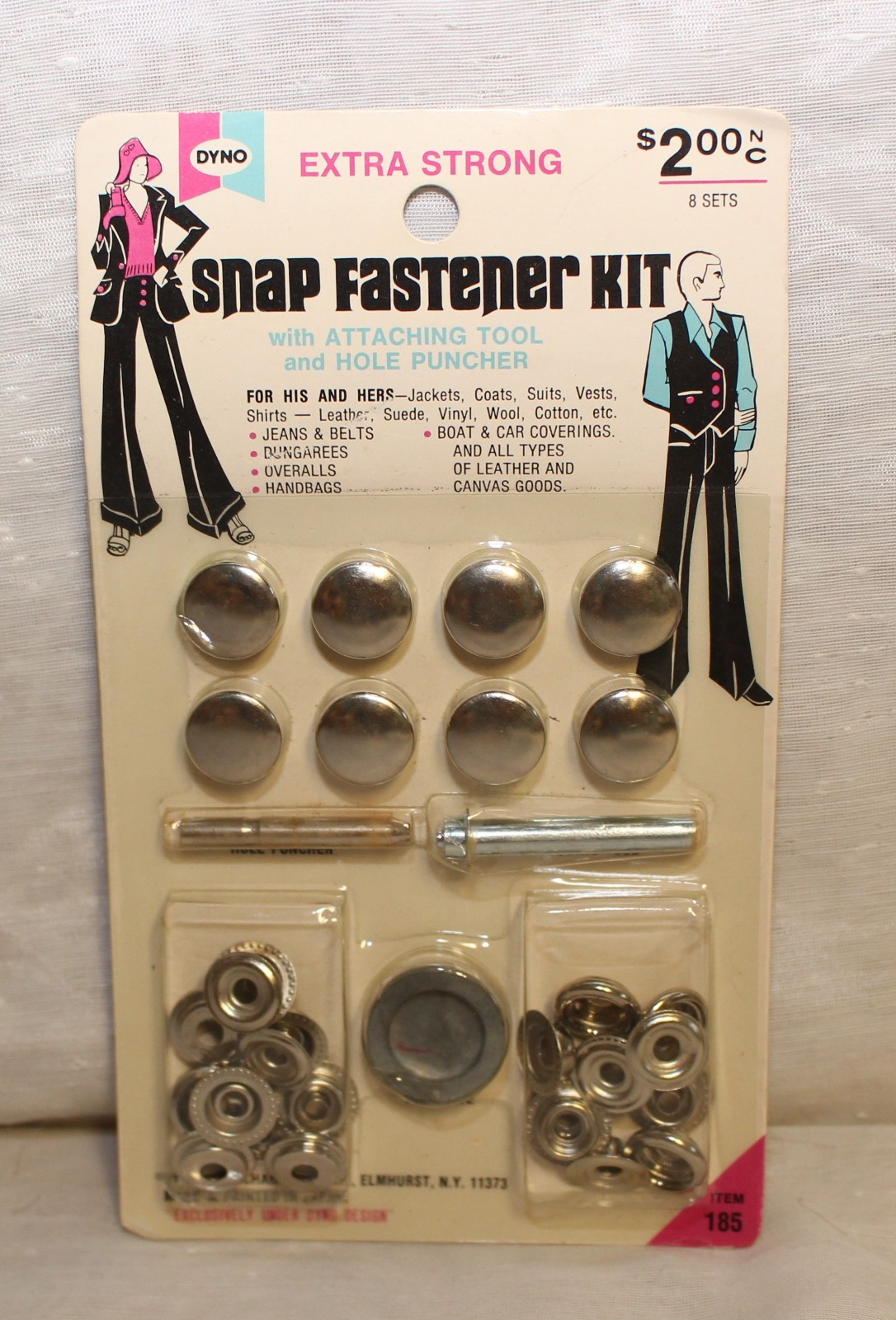 DYNO Snap Fastener Kit and Snap Fasteners with Attaching tool NEW