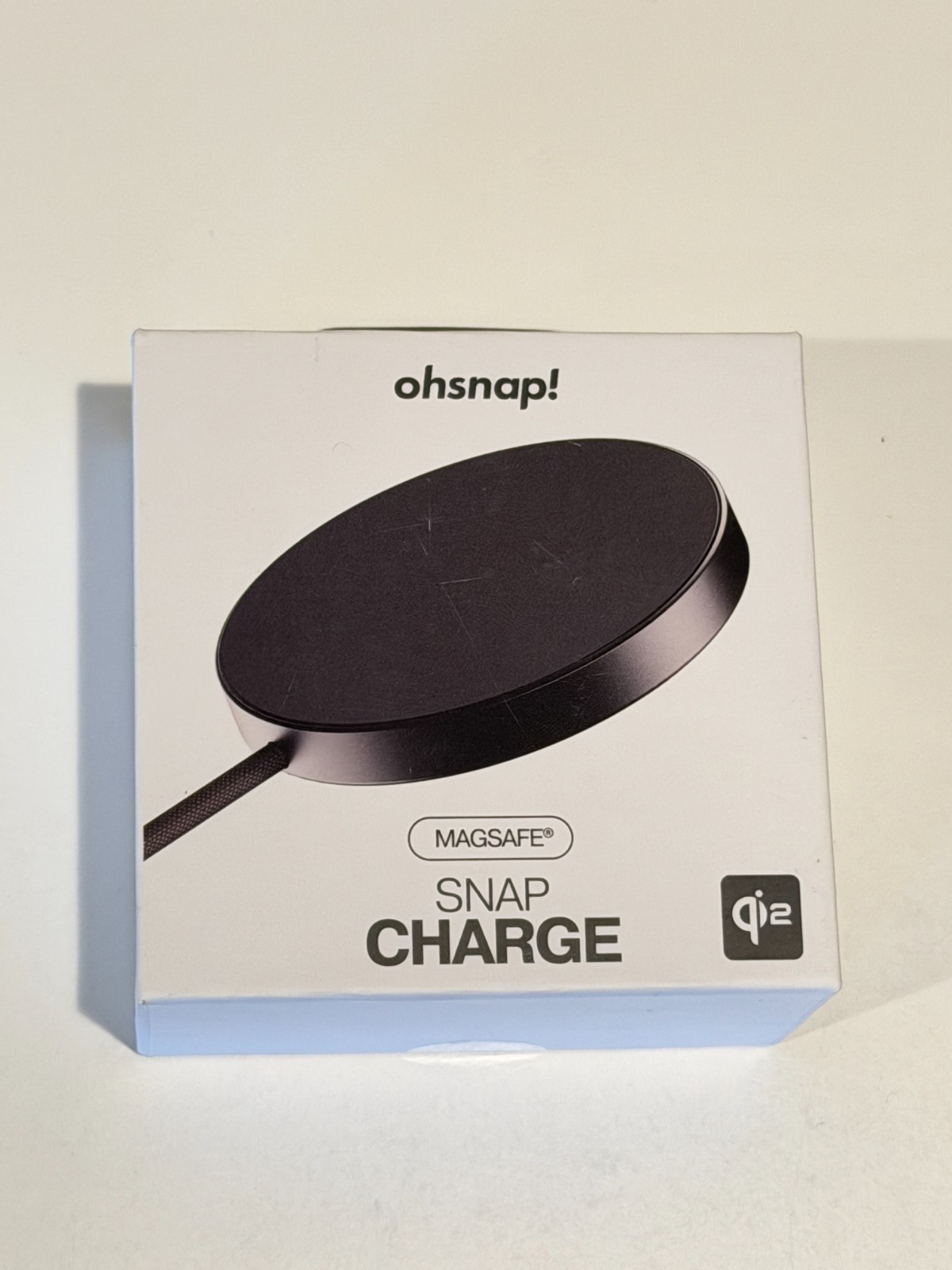 OhSnap Qi2 Magnetic Snap Charge Wireless Charger - Obsidian Black