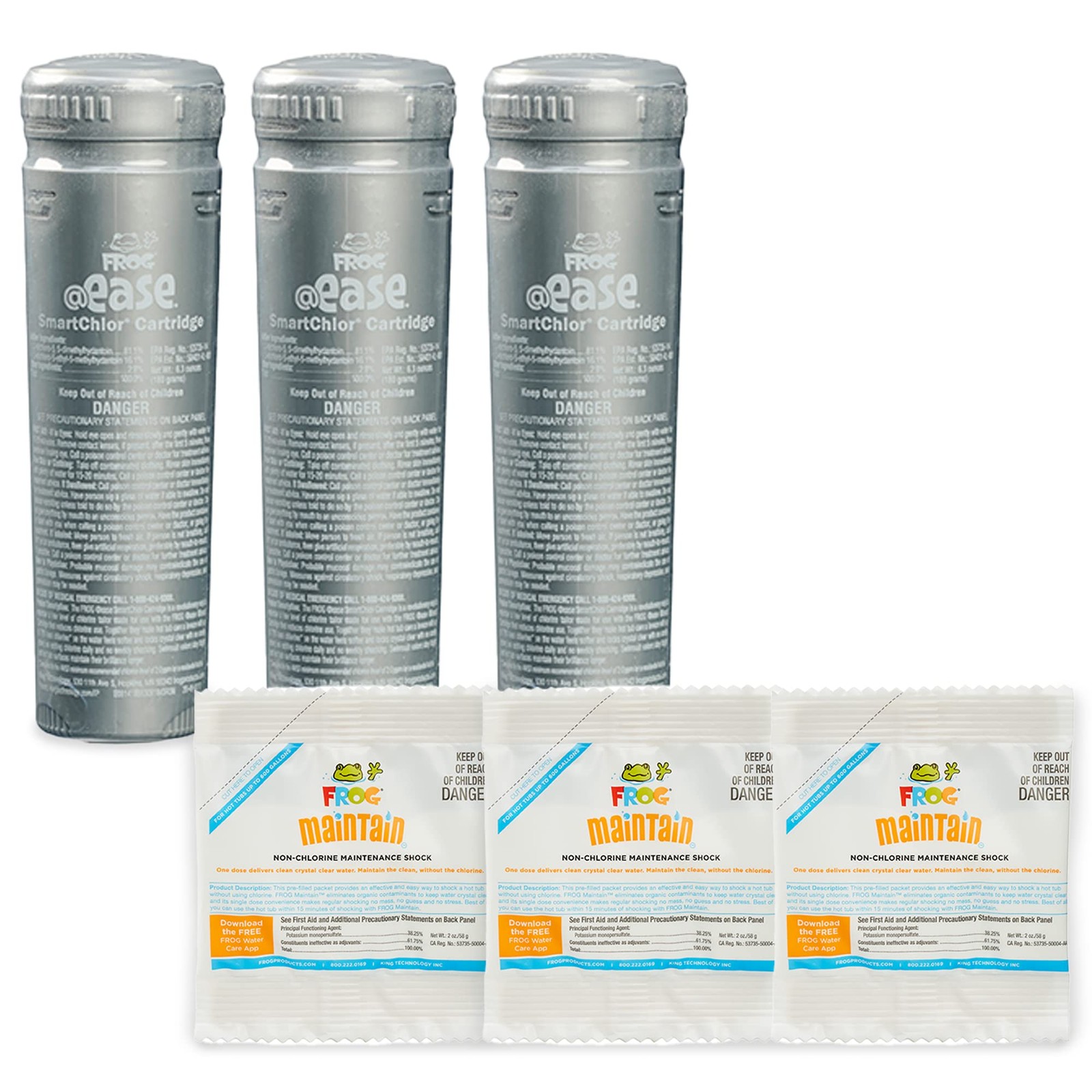 FROG @Ease in-Line SmartChlor Replacement Cartridge 3 Pack + 3 Packets of...