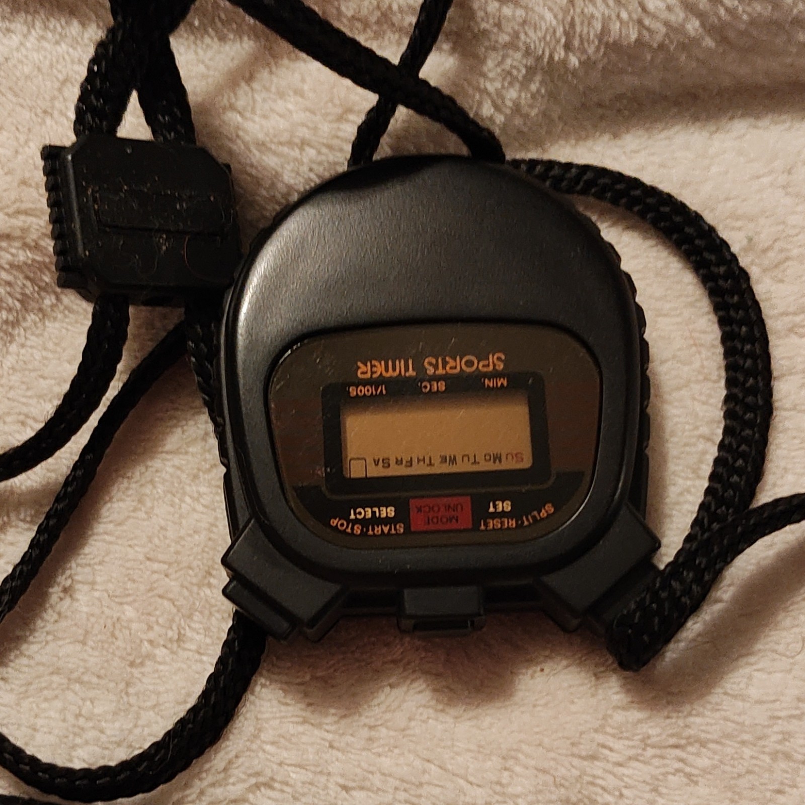 Digital Stopwatch Timer Black Split/Reset Start/Stop Mode Unlock for Running Gym