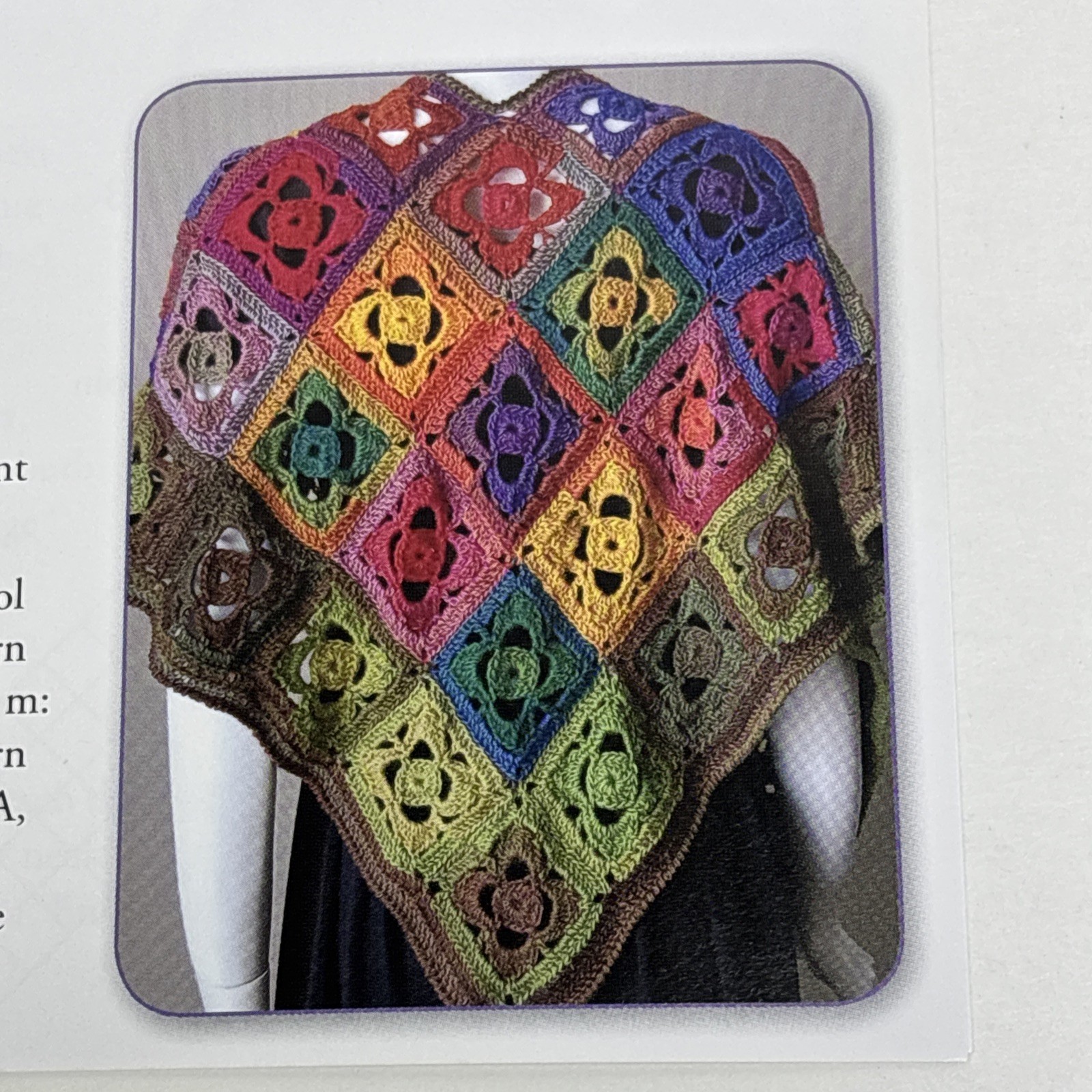 Flower Garden Shawl Crochet Pattern Cards Pages