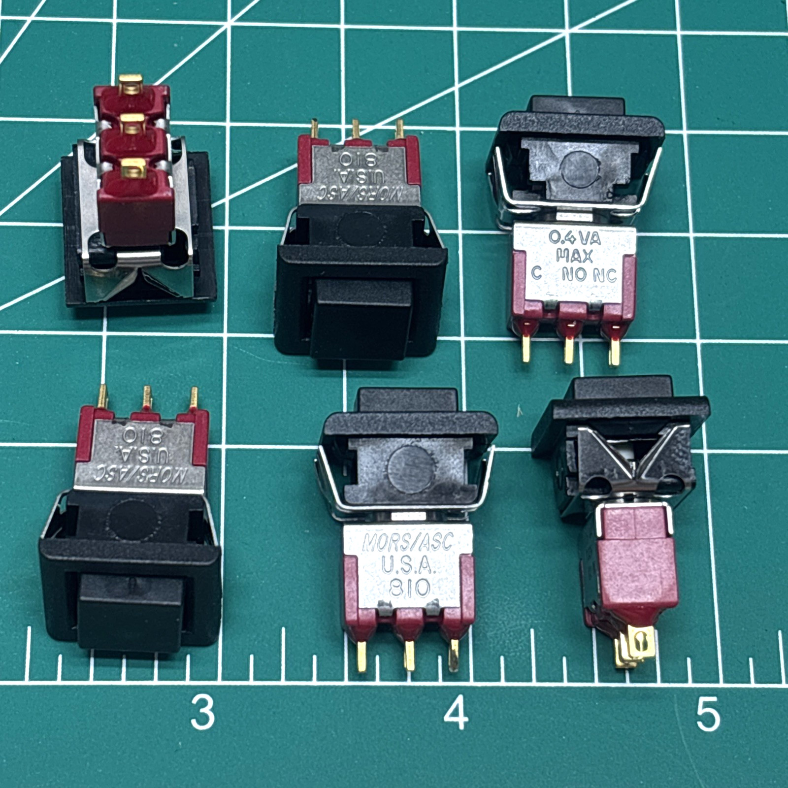 6- MORS / ASC 810 Switch, NO & NC Contacts, USA, 0.4Va, Unused, Free US Ship