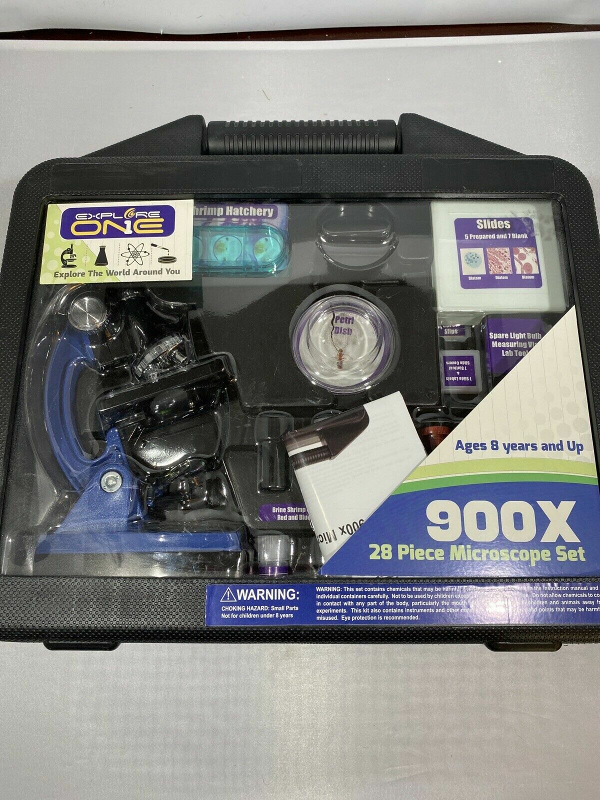 Explore One Stem 900X 28 Piece Microscope Kit For Kids