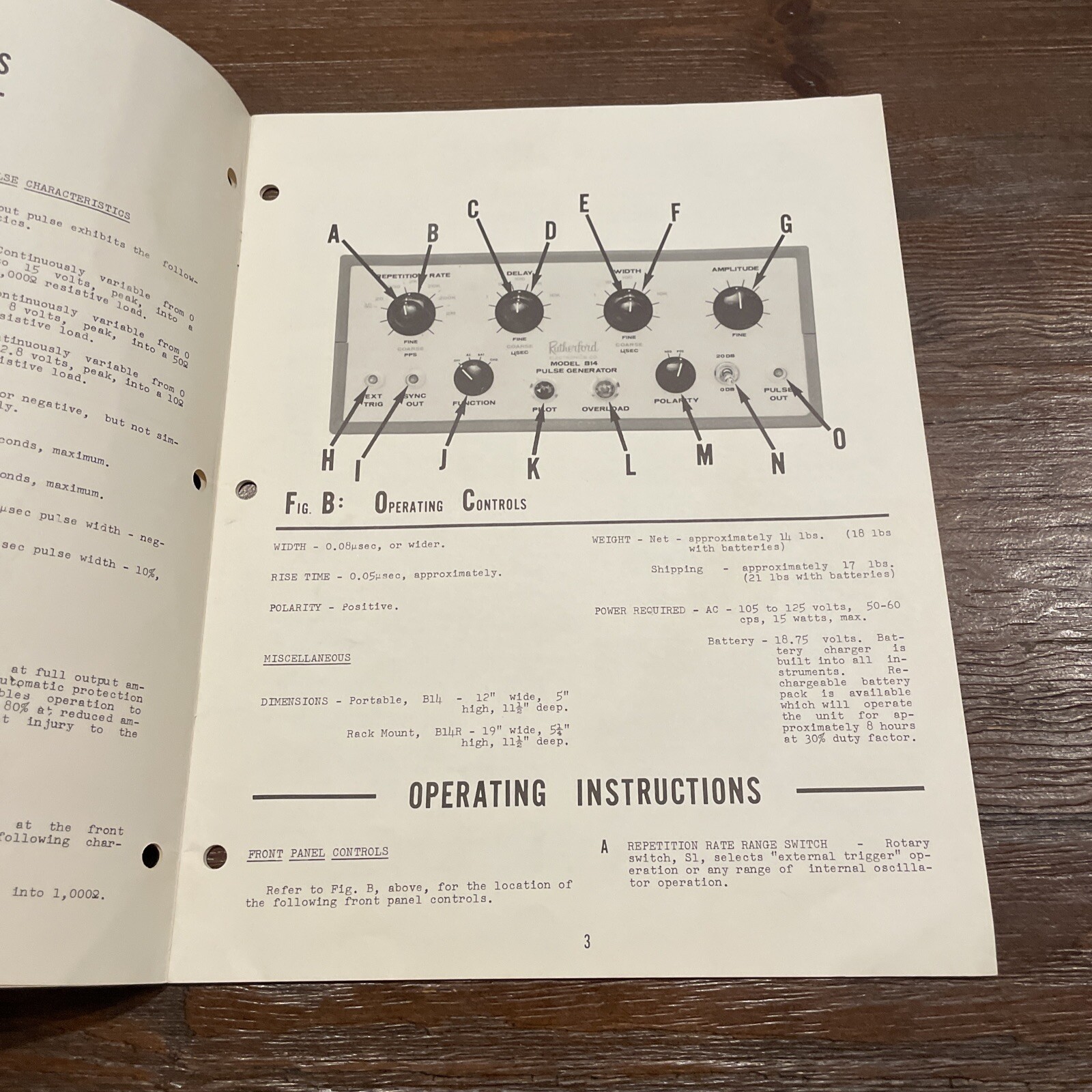 Rutherford Electronics Model B14/B14R Instruction Manual 1M/763