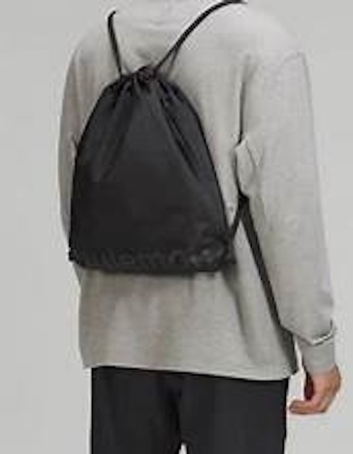 Lululemon Lightweight Gym Sack 13 Liter One Size Black Graphite Grey NWT Sealed