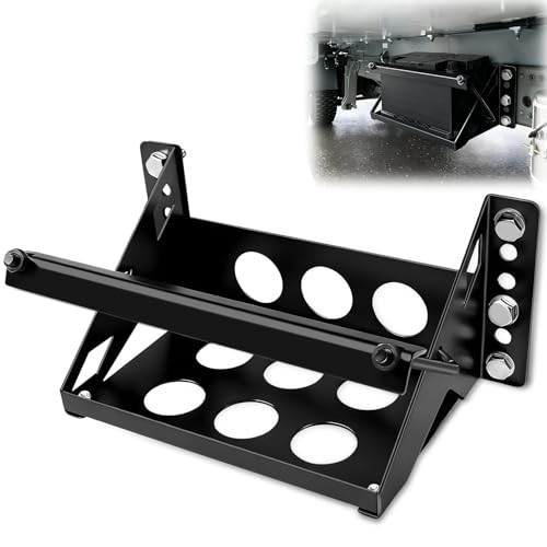 Heavy-Duty Metal Battery Mounting Tray Box, Universal Steel Bolt-In Bracket