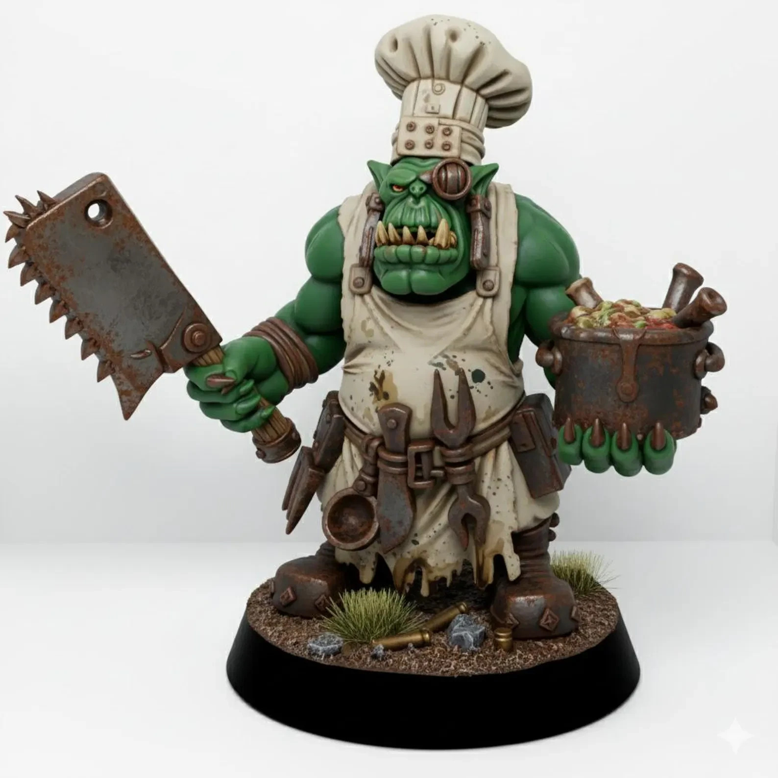 Ork Chef - Tabletop Wargaming Proxy 3D Printed Miniature Gift