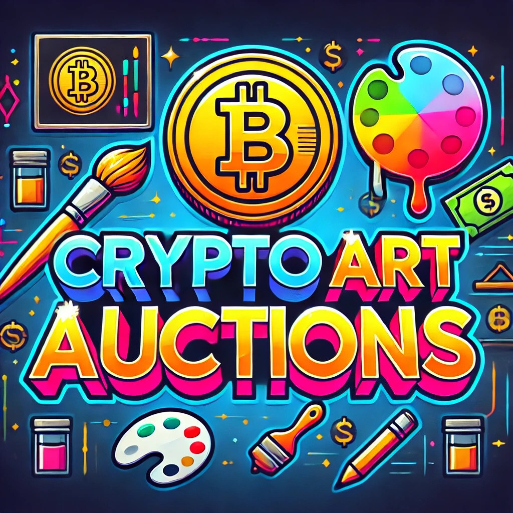 CryptoArtAuctions.com - PREMIUM THREE WORD DOMAIN NAME - Crypto, NFTs, Art