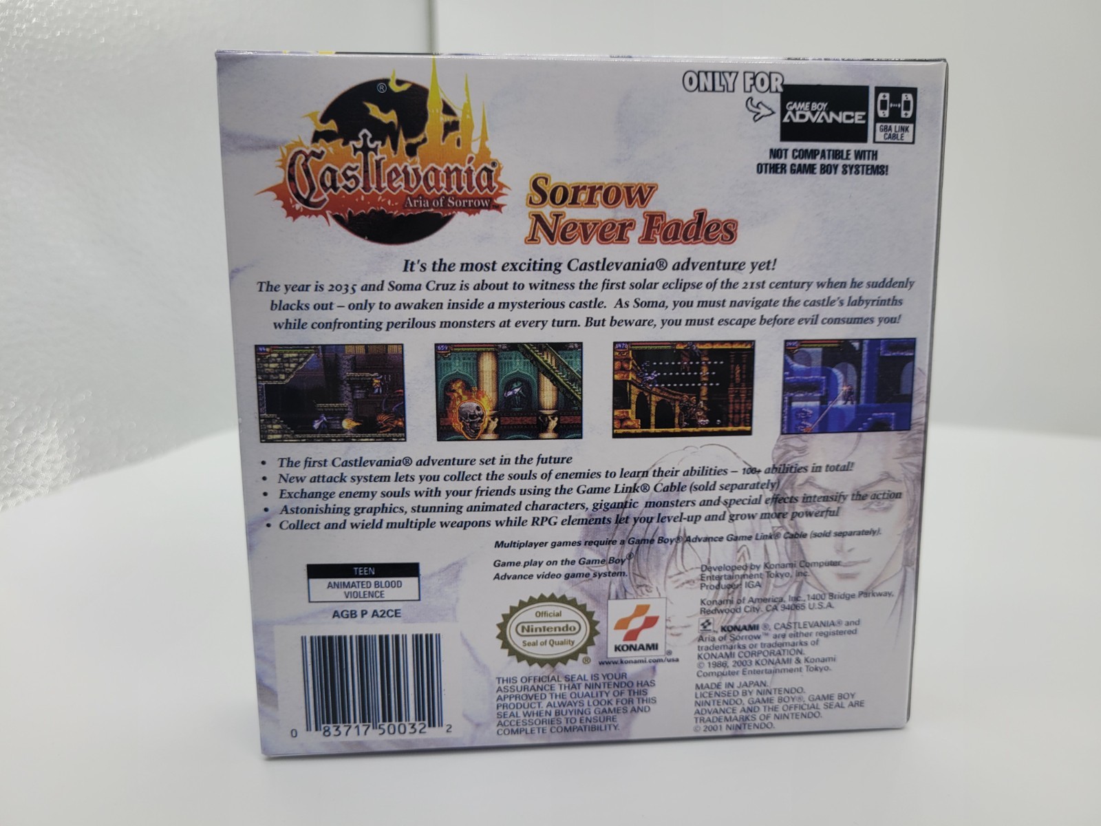 GBA GAMEBOY ADVANCE BOX ONLY -GBA-REPLACEMENT BOX-INSERTS-PROTECTOR DISPLAY CASE