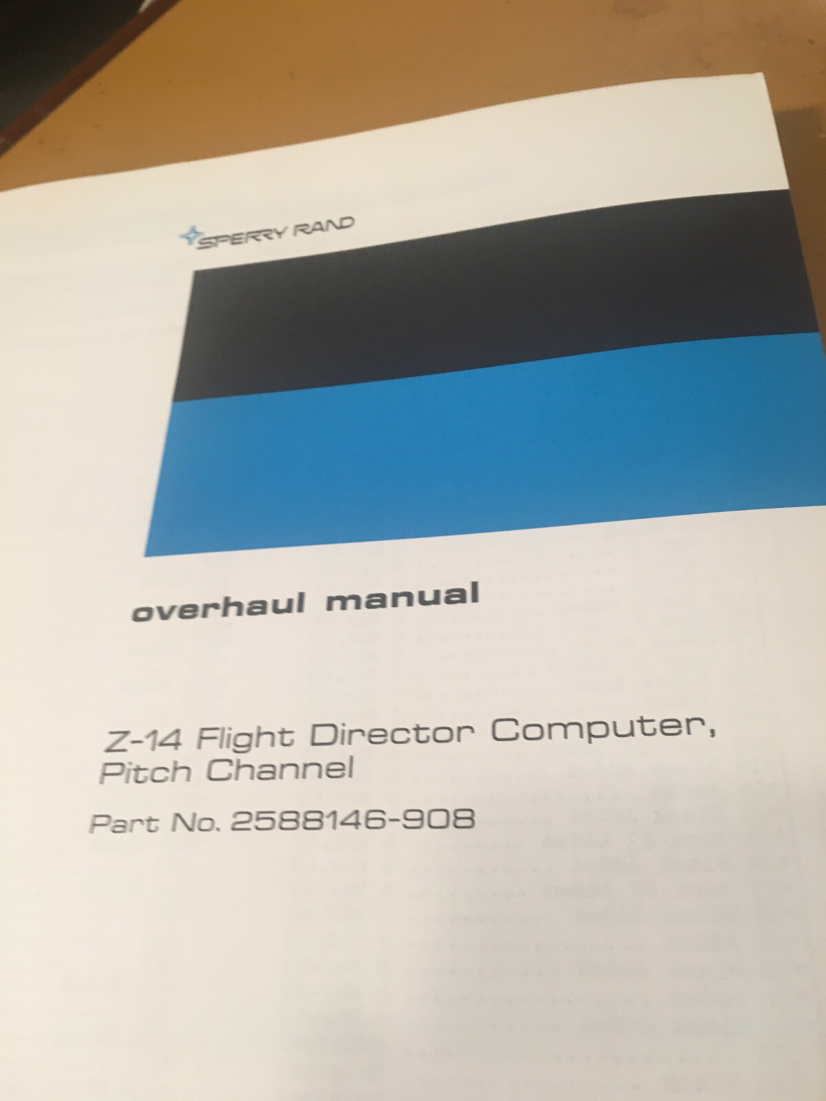 Sperry Z-14 Flight Director Computer, Pitch Channel Overhaul Manual