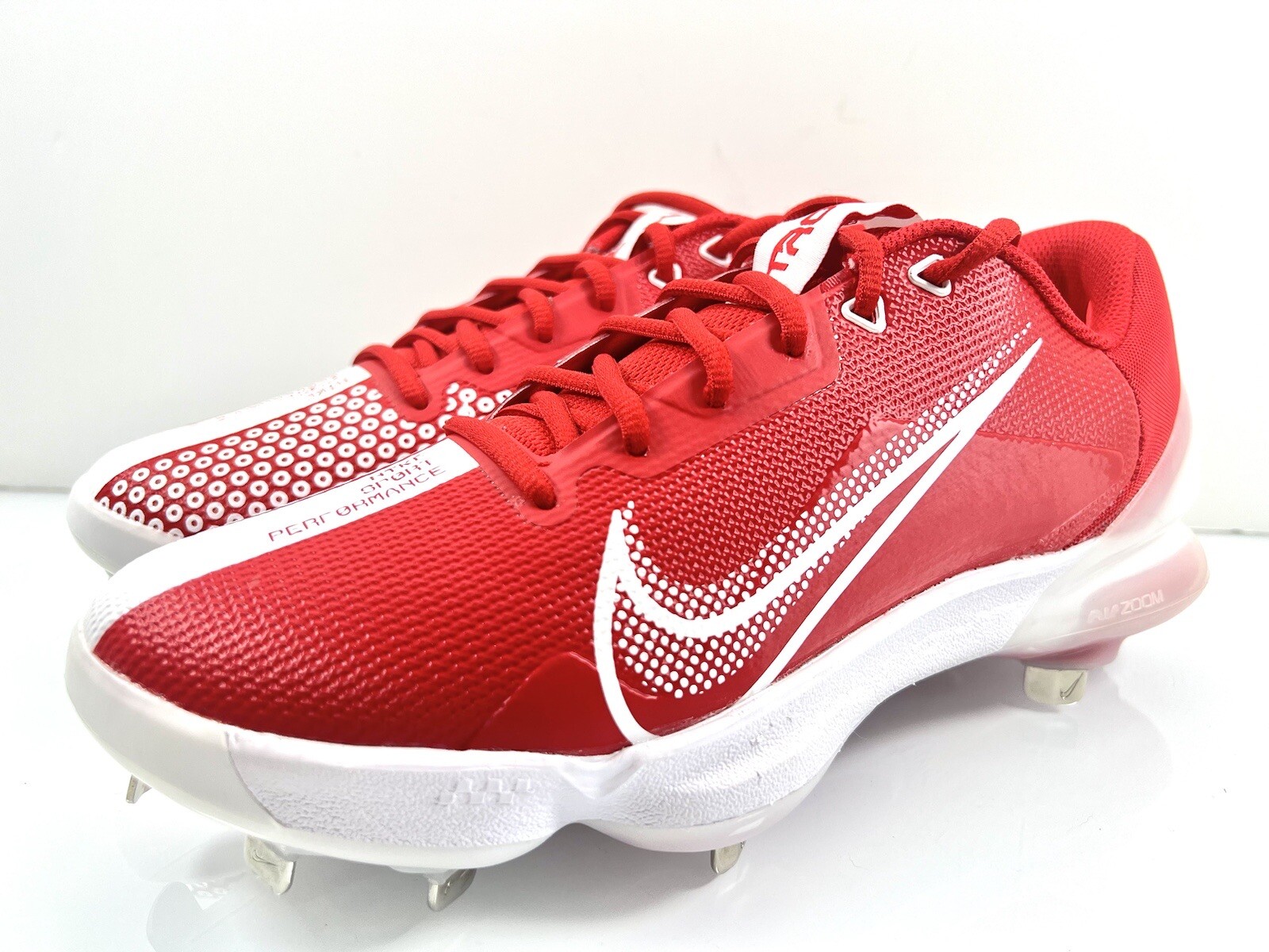 NIKE FORCE TROUT 7 PRO METAL BASEBALL CLEATS RED WHITE CQ7224 602 sz 12