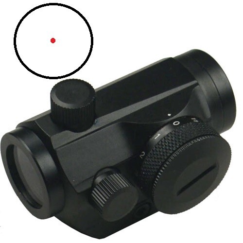 Red Only RED Dot Sight Tunnel Vision Low Profile Picatinny Base Open Box