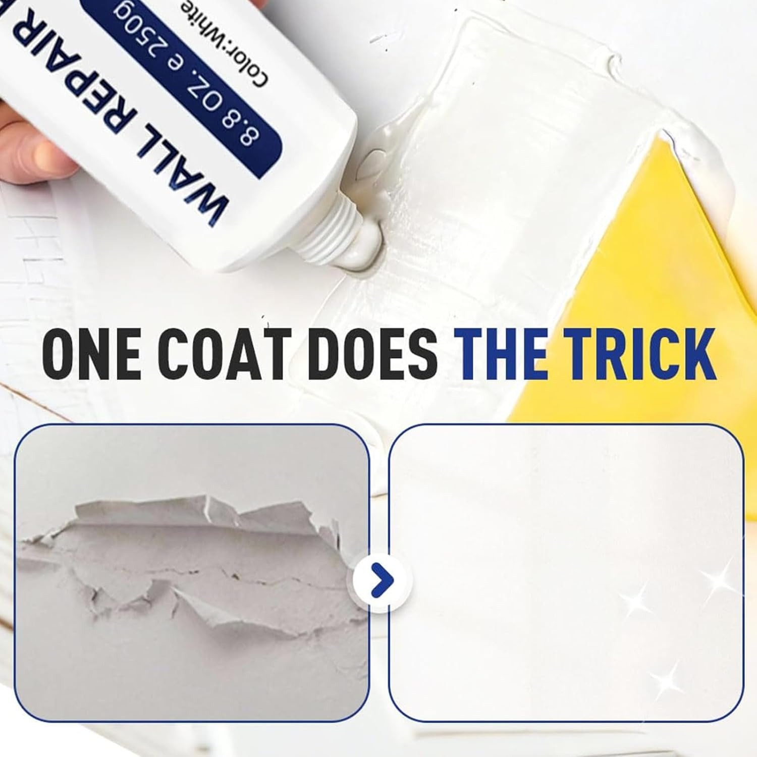 Efficient Drywall Repair Kit with Scraper, 2026 Upgrade Quick Drying Wall Mendin
