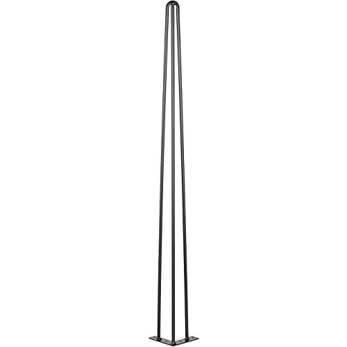 36 Inch Black Hairpin Table Legs Set of 4 Durable Steel for DIY Furniture Pro...