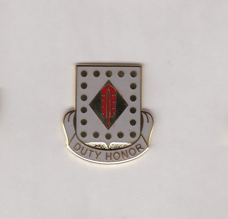 US Army 210th Finance Battalion crest DUI badge cb clutchback G-23