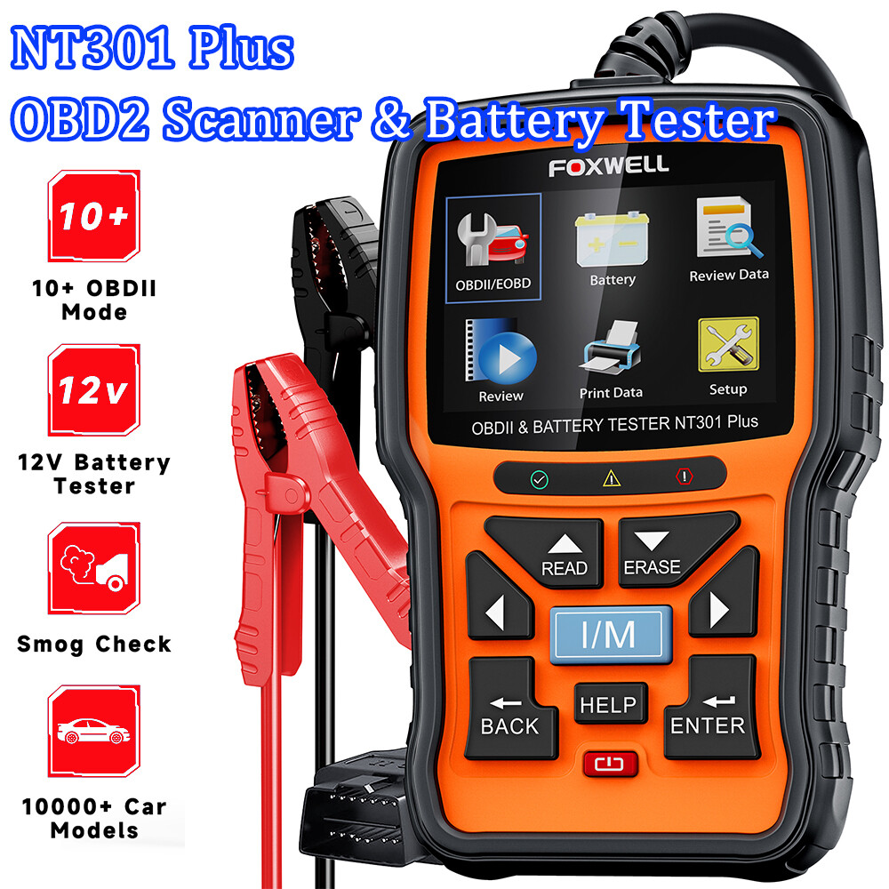 OBD2 Automotive Scanner Battery Tester Full Engine Code Reader Diagnostic Tool