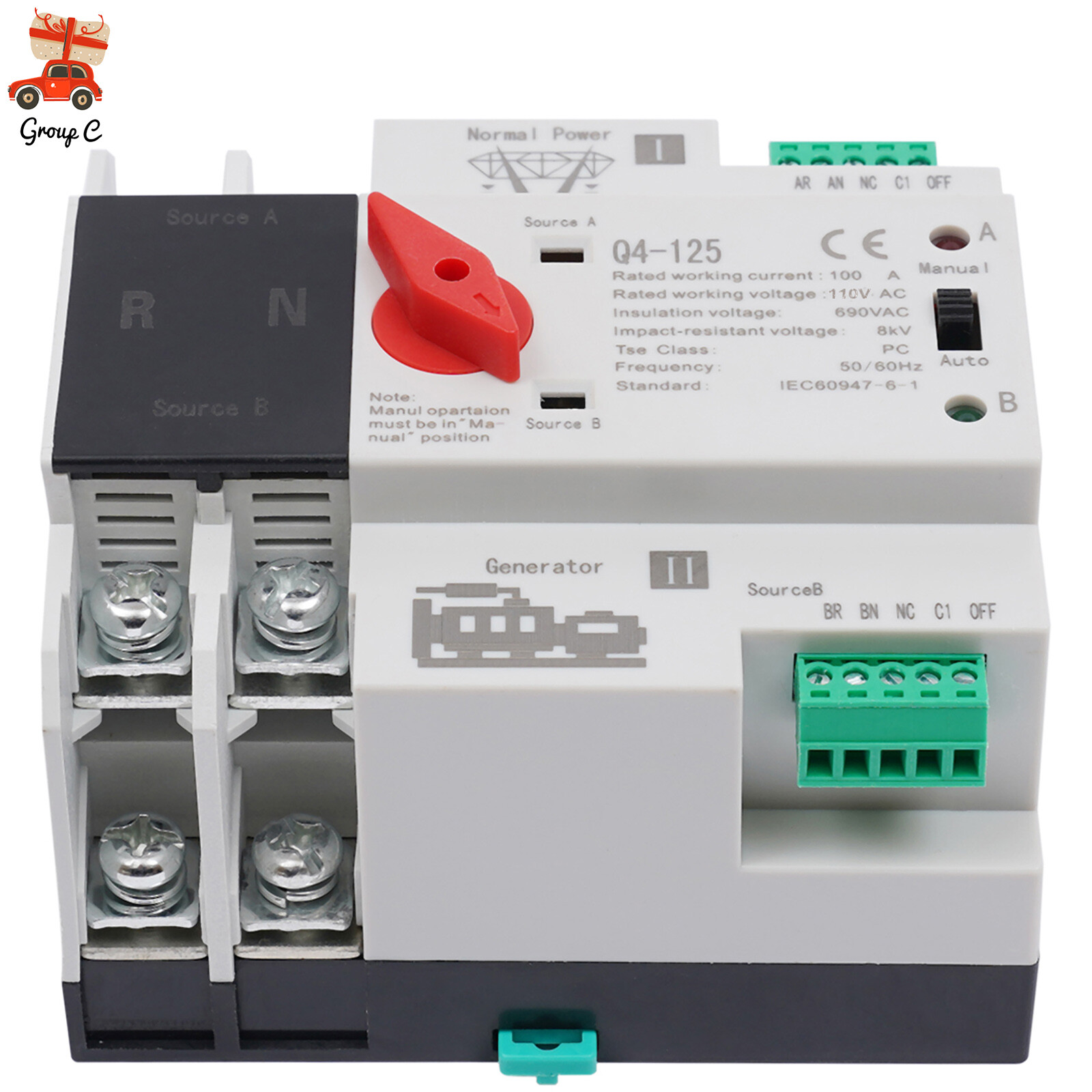 Dual Power 100A Automatic Transfer Switch 2P for Efficient Power Management