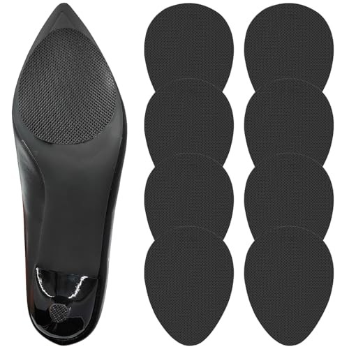 Non Slip Shoe Pads 4 Pairs Anti Slip Sole Protectors for High Heels, Black