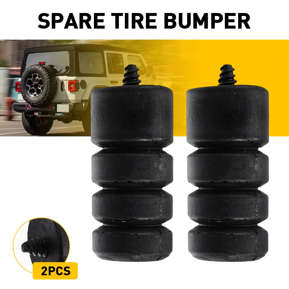 For Jeep Wrangler JL 2018-2023 Black Pads US 2x Tailgate Spare Tire Bumper Stops