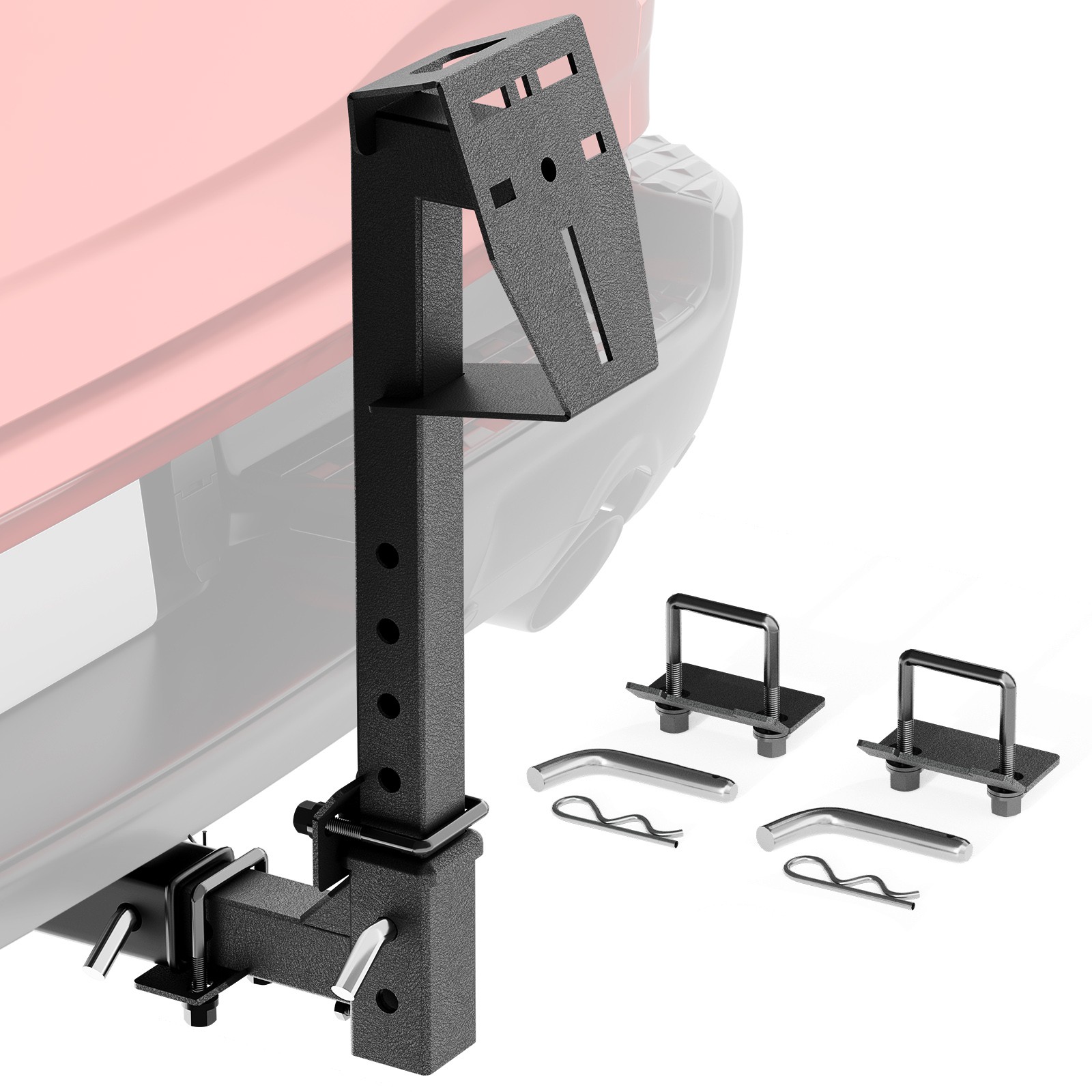 1× Universal Hitch Mounted Spare Tire Carrier for 2 Inch Receiver for Truck, SUV