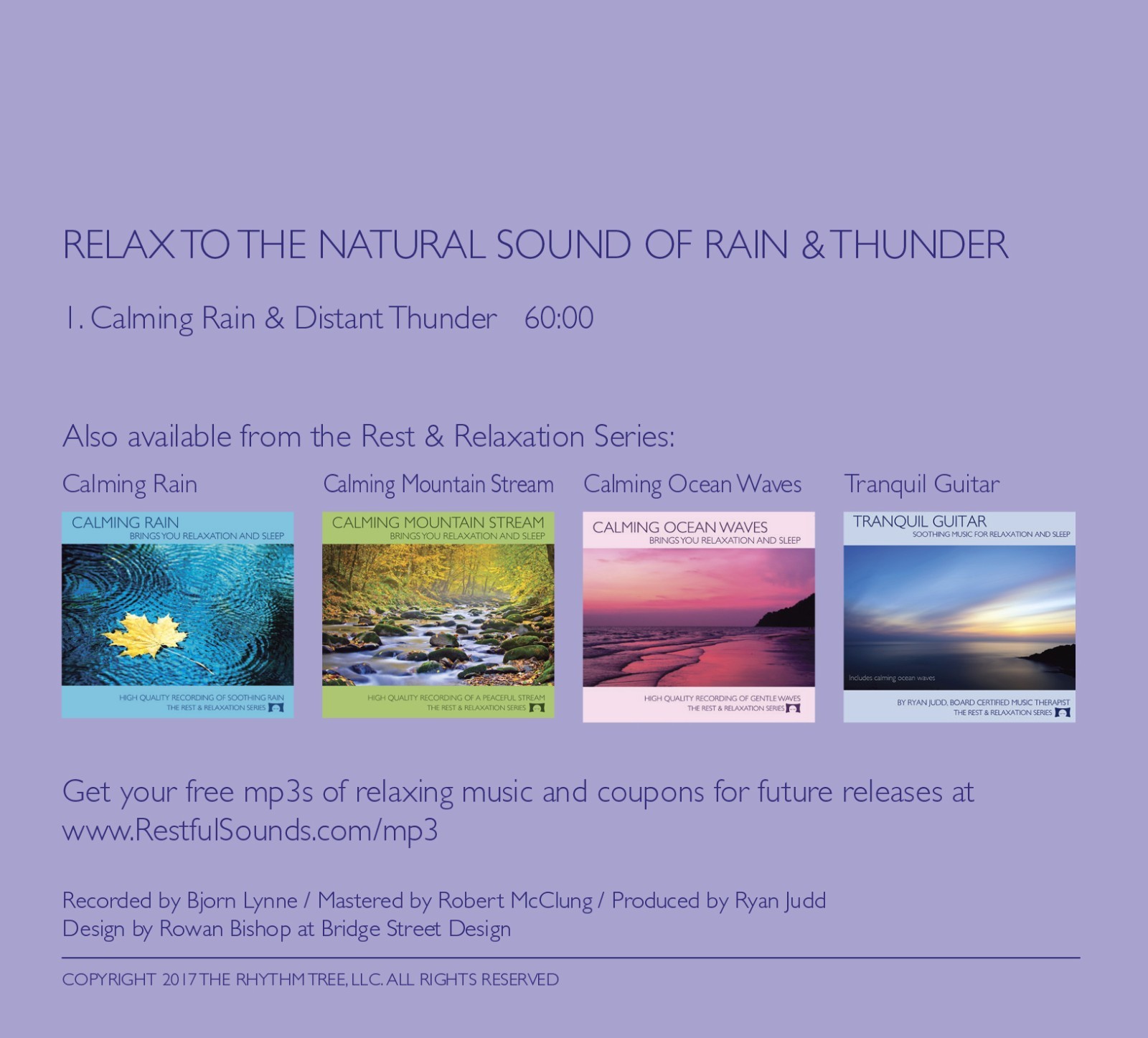 Calming Rain & Distant Thunder - Nature Sounds CD - Relaxation & Sleep - NEW