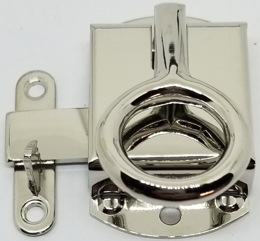 Nickel Right Hand Ring Wilson Napanee Cabinet Latch door Hoosier Sellers antique