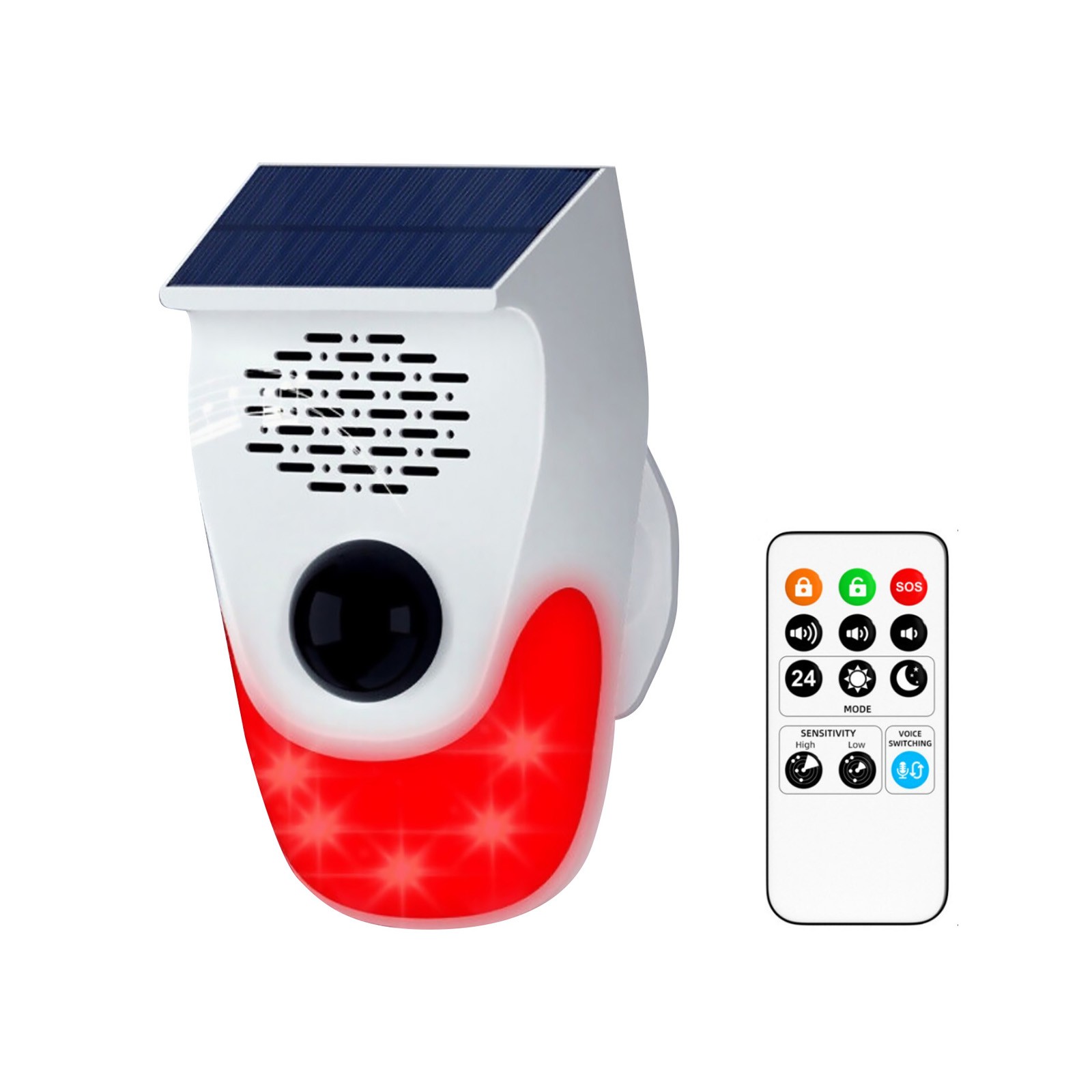 Home Intelligent Infrared Detector Voice Announcer 120dB High Pitched Alarm