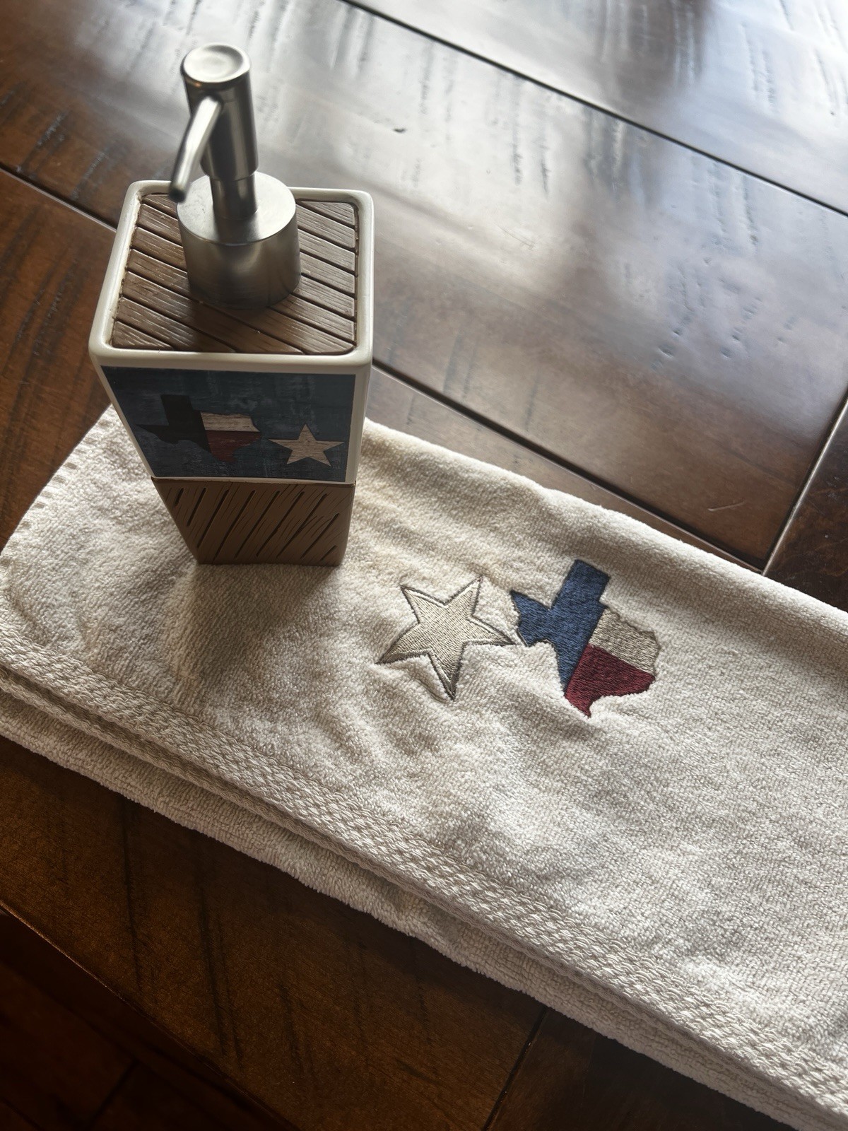 Home Sweet Texas, bathroom set, discontinued; hard to find, Towel, Soap Dispense