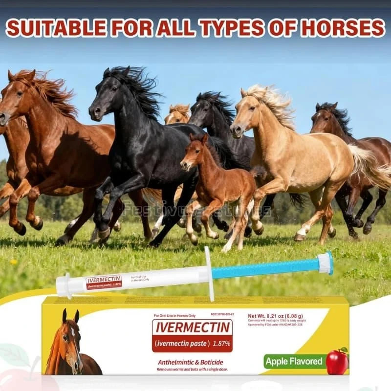 12 pack Paste Horse Dewormer Apple Flavor (6 DOSES)-1/2028