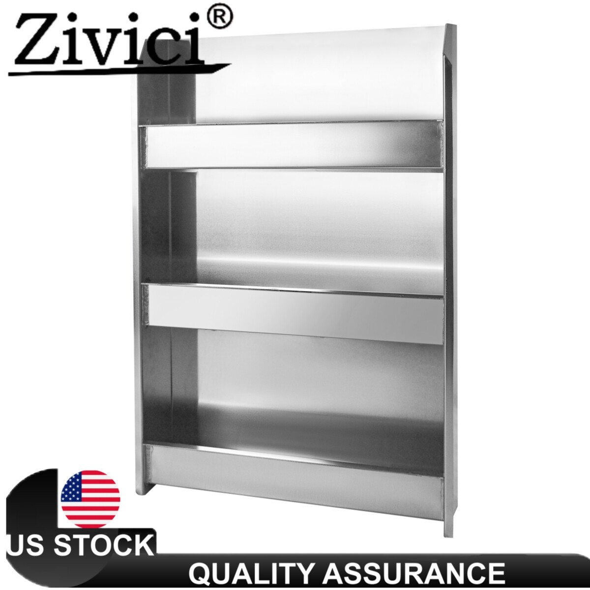 24" Aluminum Aerosol Shelf Rack Holder Wall Mount Garage Storage Organizer