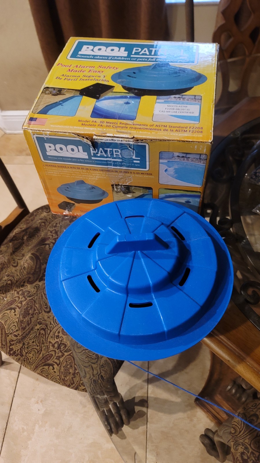 POOL PATROL PA-30 Pool Safety Alarm In Box Box Inground Above Ground 4 Pet Child