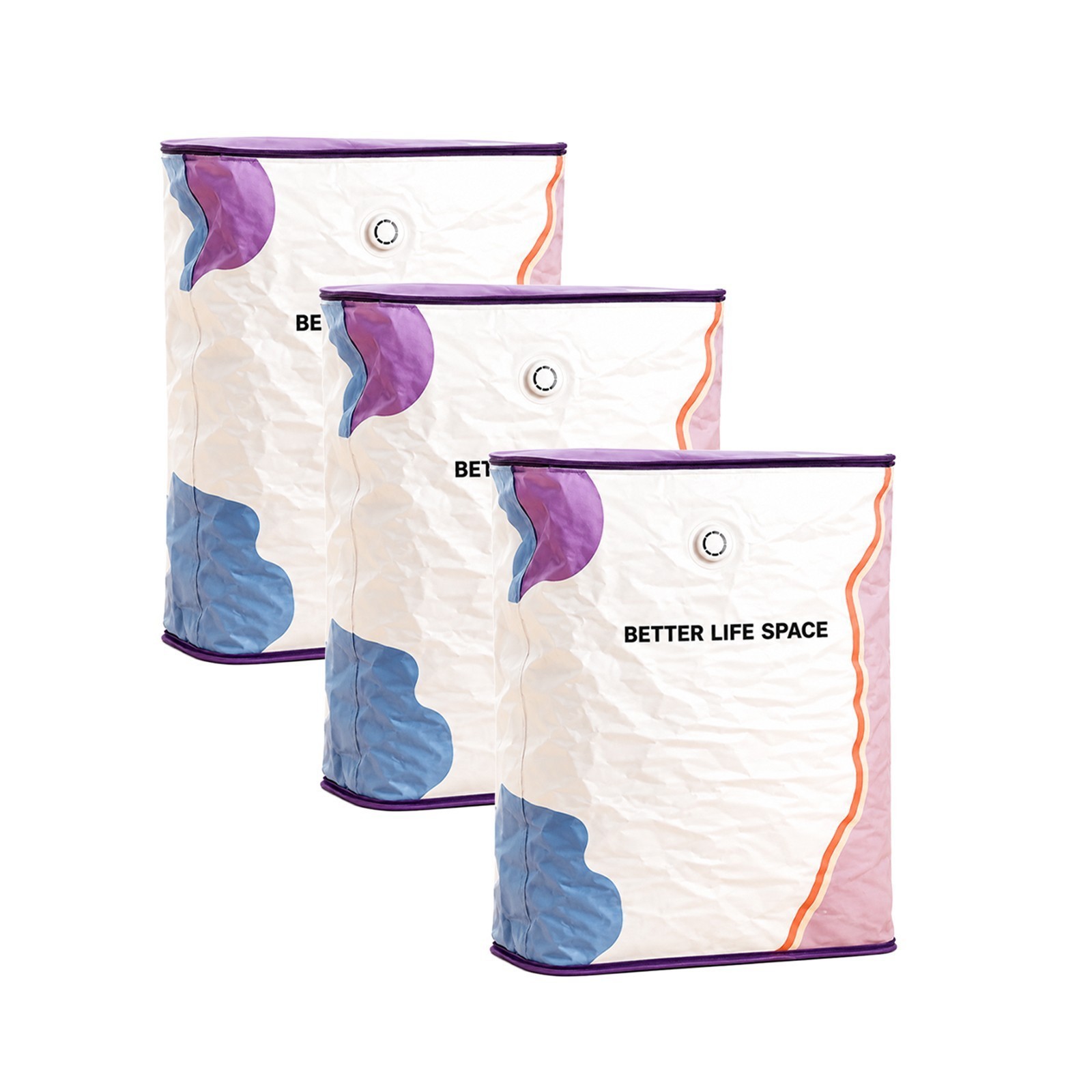 No-Pump Vacuum Storage Bags Large Cube Space Saver Compression Bags
