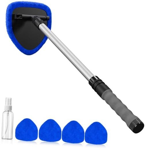 Windshield Cleaning Tool, Car Window Cleaner Windshield Cleaner with 4 Blue