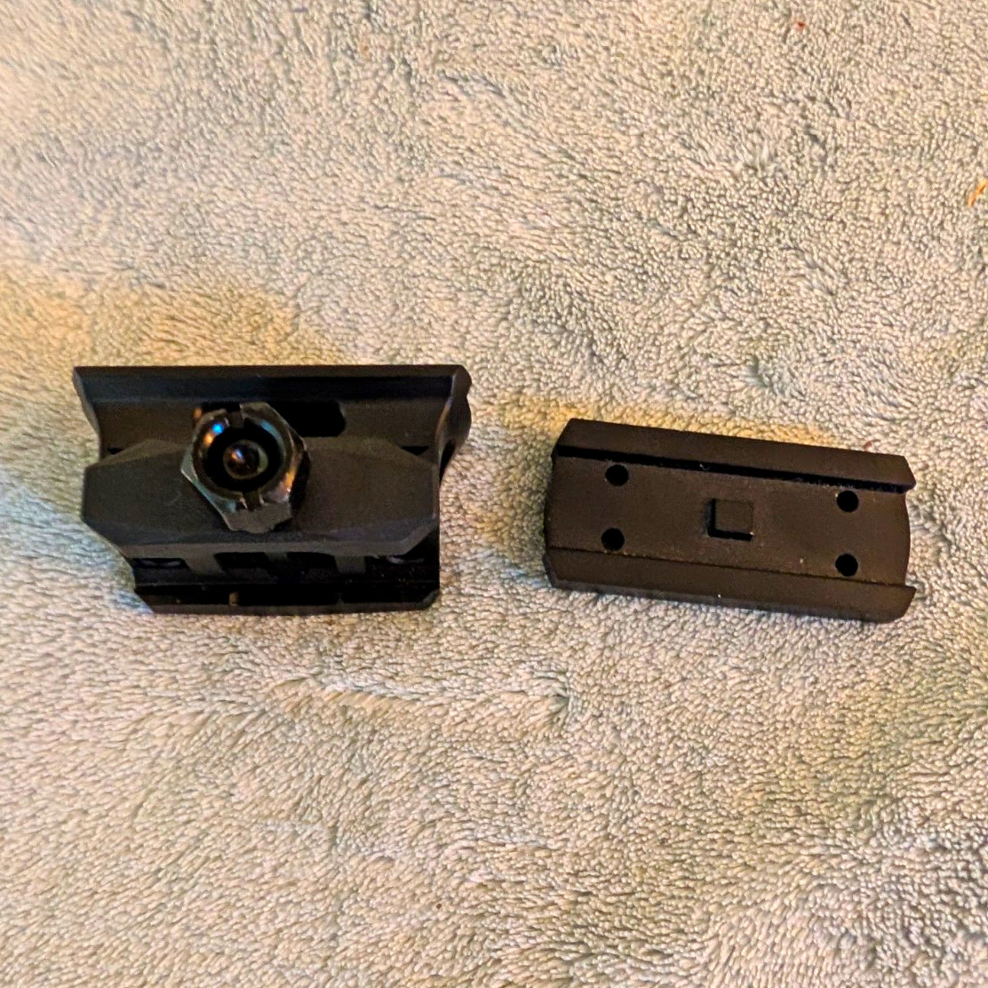 Absolute Co Witness T1/T2 Mount With .22 Space To Make It Lower 1/3. No Screws.