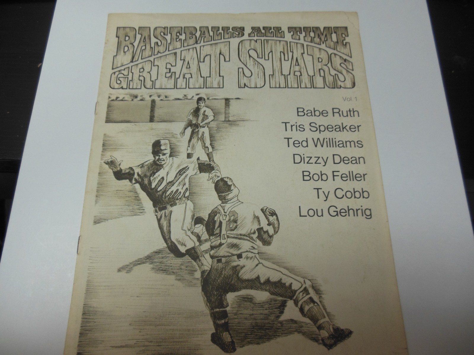 1969 BASEBALLS ALLTIME GREAT STARS PROGRAM OK CONDITION RUTH SPEAKER WILLIAMS